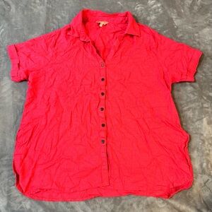 Elegant Women's Linen Blend Button-Down Shirt

#1286